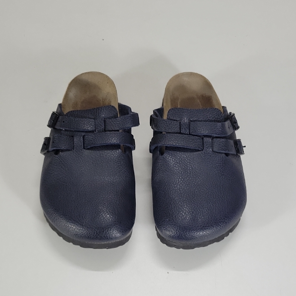 Birkenstock Navy Blue Slip-On Clogs with Adjustable Straps Sz 37 L6 M4